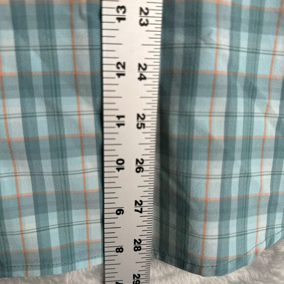 Mizzen and Main Shirt Mens XL Green Check Plaid Trim Fit Short Sleeve Golf - Picture 4 of 9
